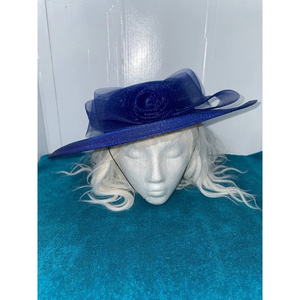 Vintage Kentucky Derby Preakness Belmont Easter‎ Church Hat Blue
